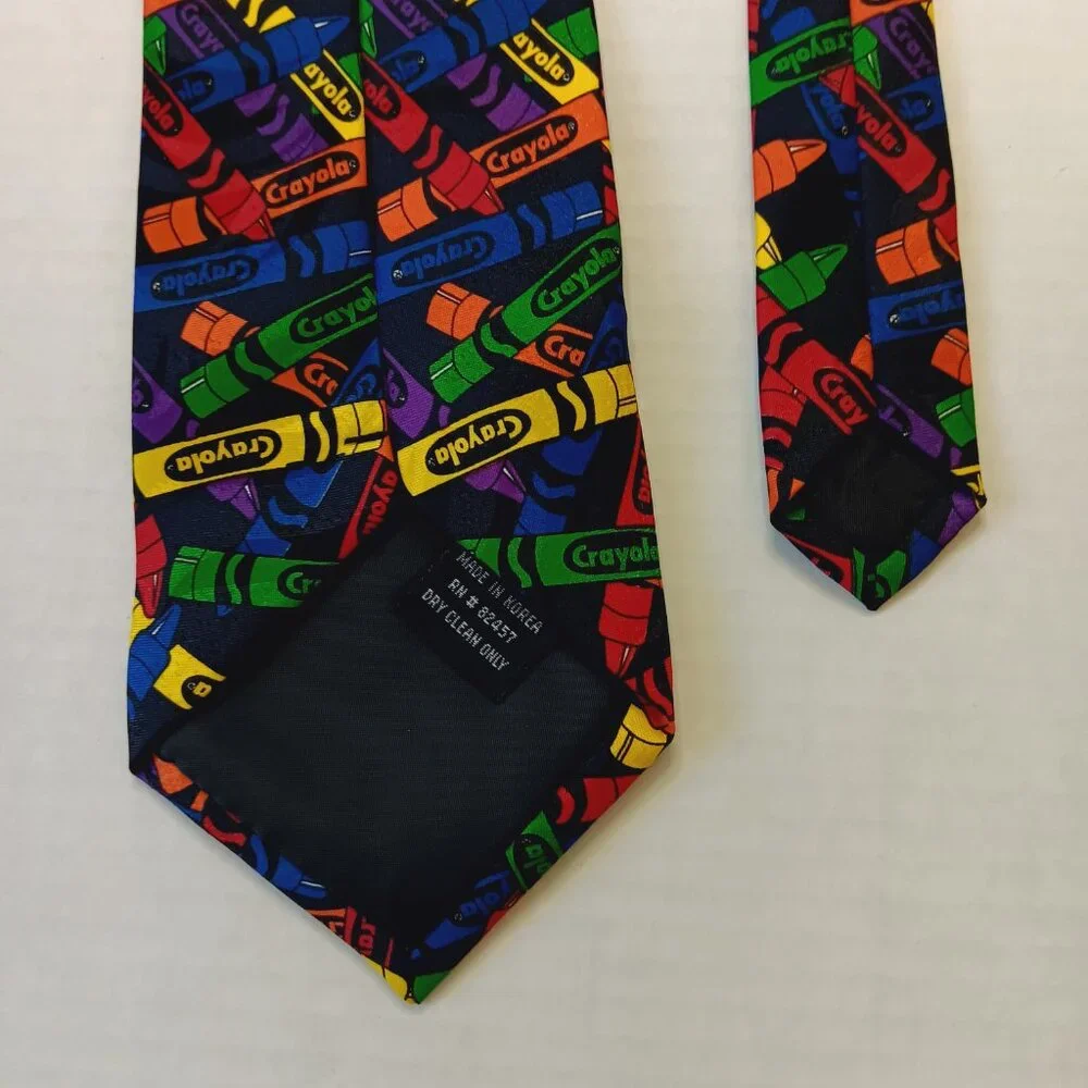 Vintage Crayola 1999 Binney & Smith Men’s Multicolor Crayons Tie L56.5